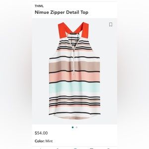 THML Nimue zipper detail top size M *Stitch Fix